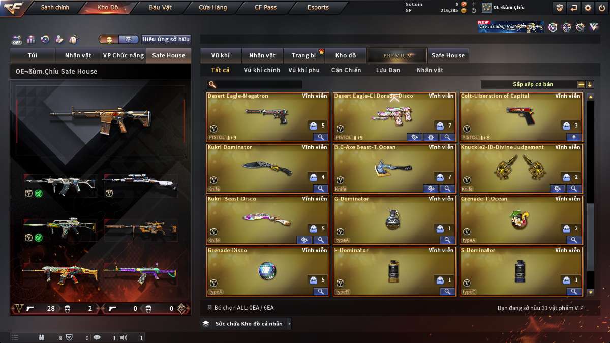 shop acc cf uy tin gia re